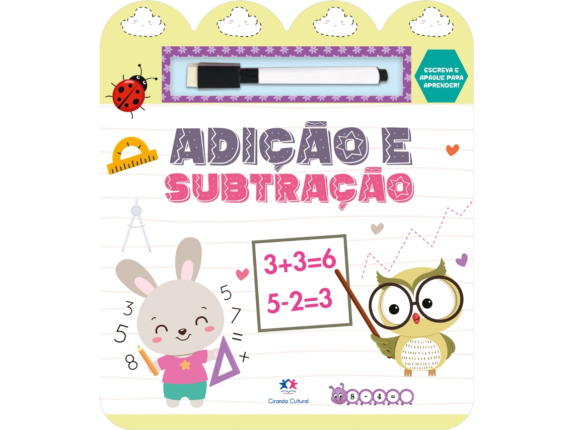 Livro Adição E Subtração - Escreva E Apague Para Aprender De Karoline Cussolim (português)