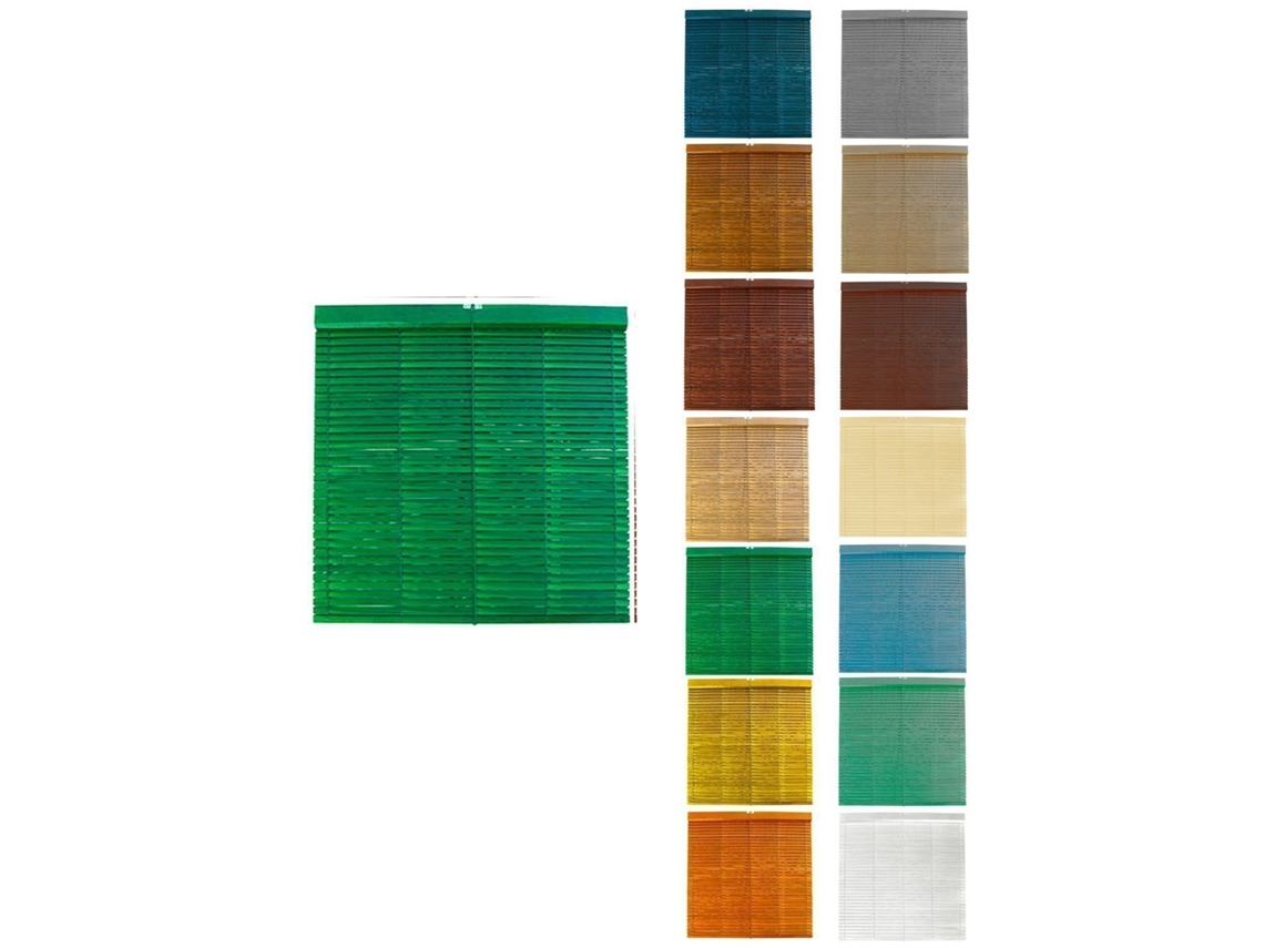 Persiana De Madera Alicantina Con Polea Metálica - Estor Enrollable Para Ventanas, Puertas, Salón Verde (barnizada) 75 X 100 Cm