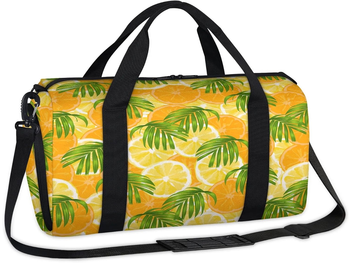 Bolsa Palmeira Limão 45x21x23cm Tecido Poliést. S/MARCA