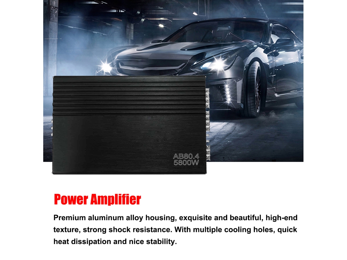 Amplificador De Áudio Carro 4 Canais 5800w Classe A/b Alto Poder