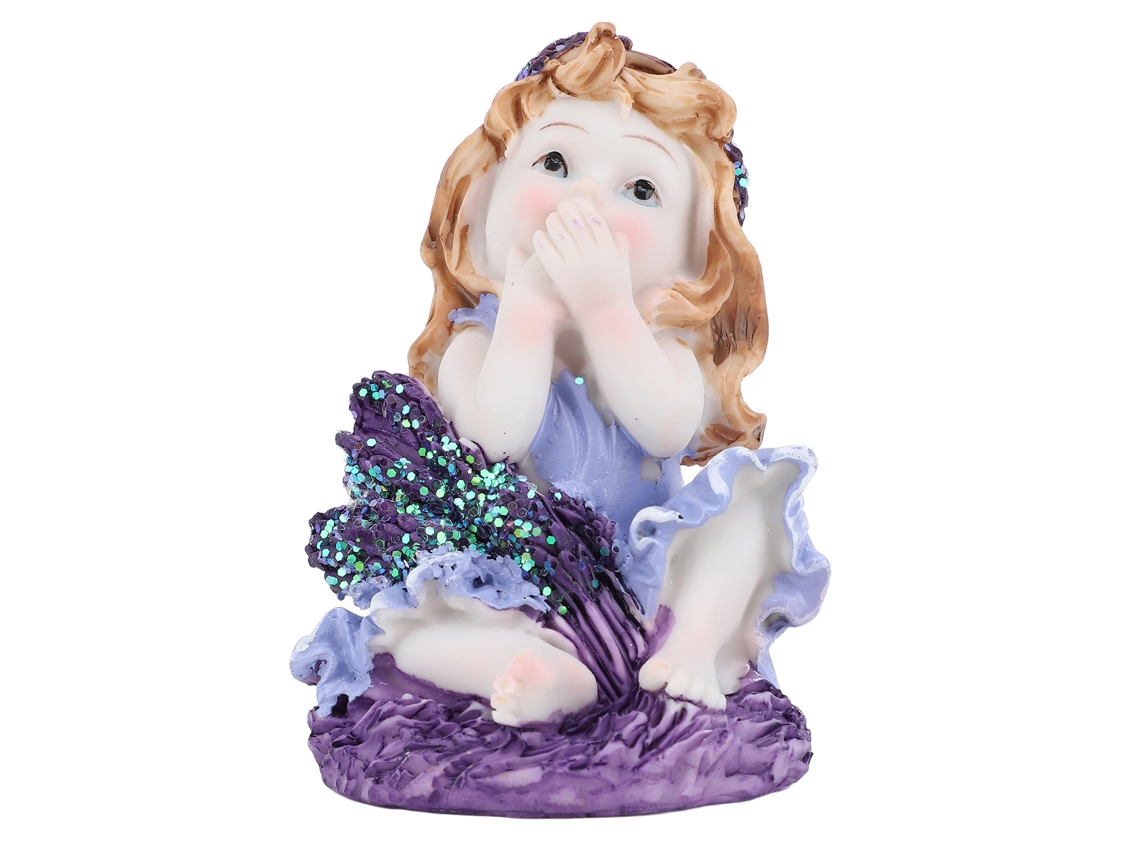 Estátua de Fada Flor Resina Ornamentação Jardim Tipo 2