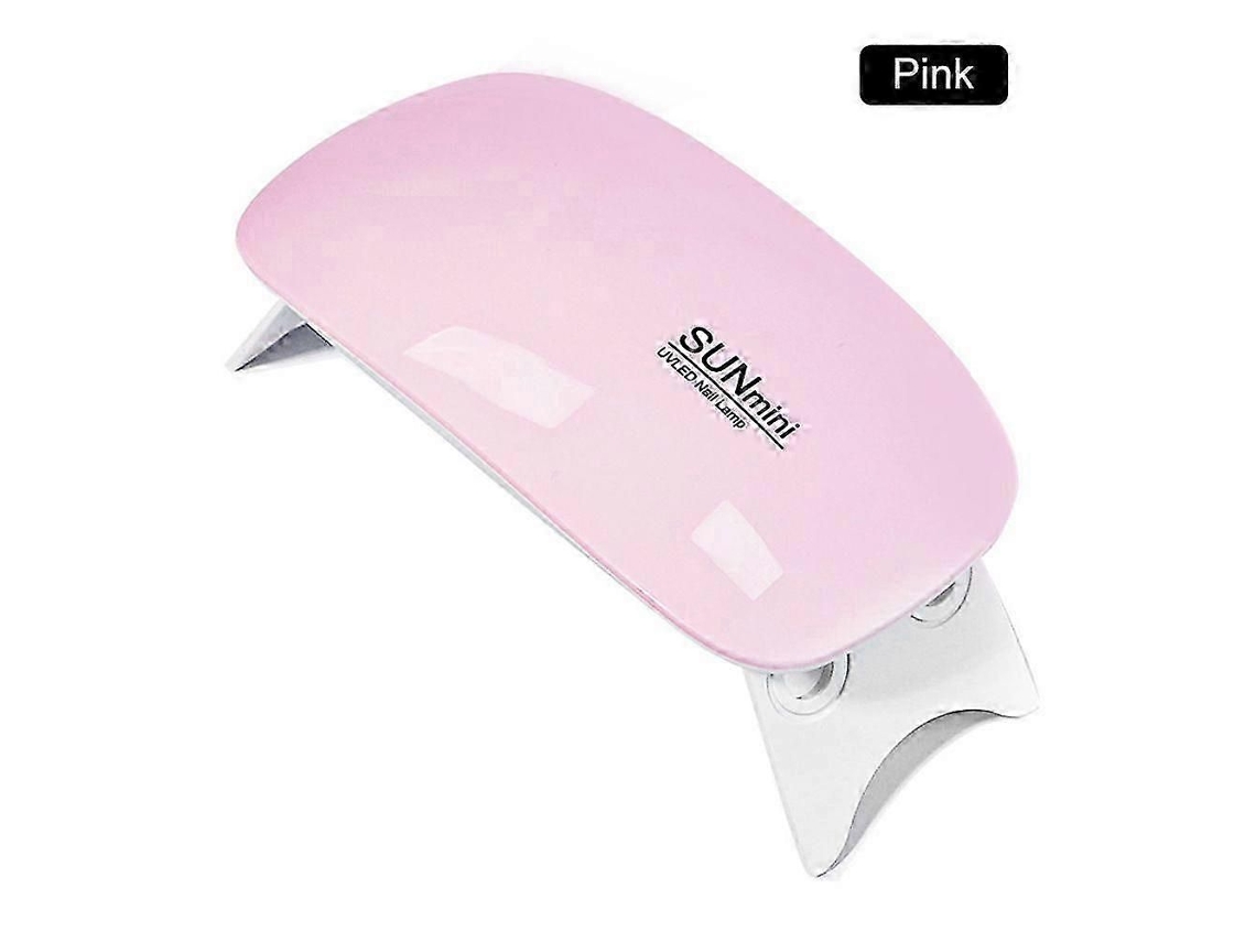 Lâmpada Led para Unhas em Gel, Mini Lâmpada Uv Portátil para Unhas, Secador de Unhas Led 6w, Lâmpada de Gel Rosa 2025 NOSTALGIA88