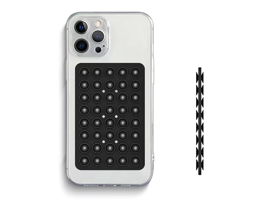 Capa De Celular Com Ventosa De Silicone Dupla Face. Suporte Removível Para Selfies Com As Mãos Livres Em Superfícies Lisas De Vidro.