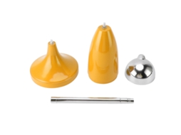 Cinzeiro de Pé Externo com Tampa Altura Ajustável Capacidade Grande Auto Limpeza Amarelo
