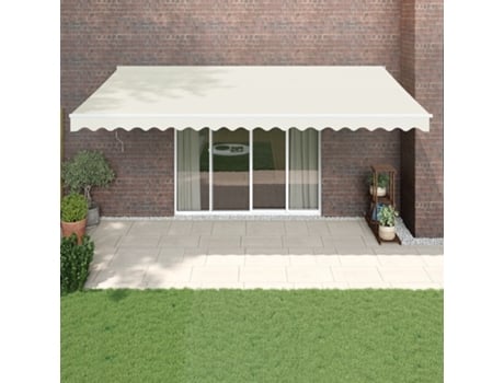 Toldo Retrátil 5x3 M Tído E Alumânio Cor Creme Dkd Home Decor
