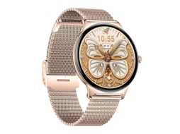 Smartwatch ultrafino feminino para esportes ao ar livre design moderno notificações inteligentes e monitoramento de saúde rosa bestvite