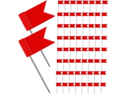 100 Tachinhas Com Bandeiras Para Proteção De Superfícies Mapas, Feitas De Plástico E Ferro, Ideais Para Artesanato E
