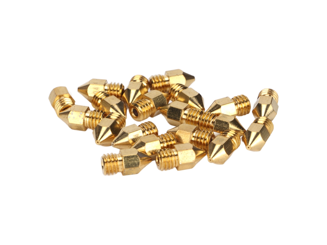 Kit De 20 Bicos Mk8 1.75mm Fio M6 Polidos Para Impressora 3d Com Caixa De Armazenamento 0.4mm