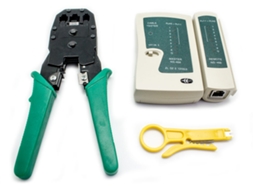Kit BIWOND Alicate + Descarnador + Testador Fichas Rj45 Ethernet Cat. 5