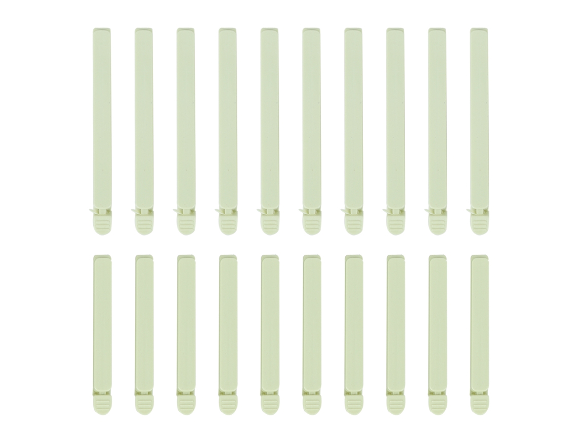 20pcs Grampos de Fecho para Sacolas de Alimentos Pp Reutilizáveis, Ferramenta de Cozinha Verde com MARCA