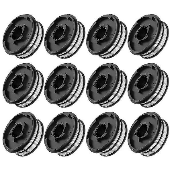 Compatível com Einhell Tle 02, código 3405685, kit com 12 bobinas Fio para aparador de grama AQUAFORGE.