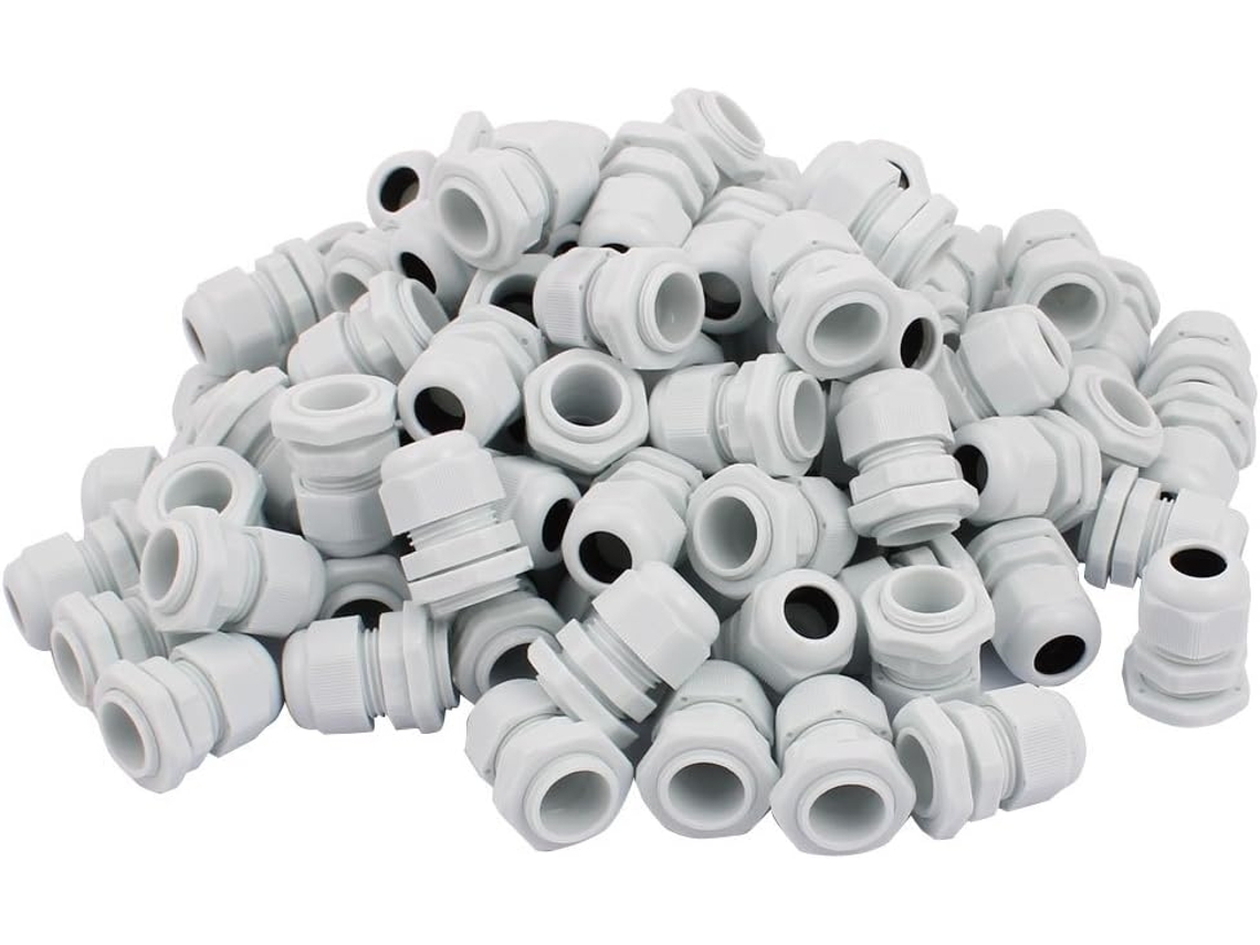 Prensa cabo Pg13.5 Branco para Impermeabilização, Conectores, Elemento de Conexão, 100 Peças CHABERLU