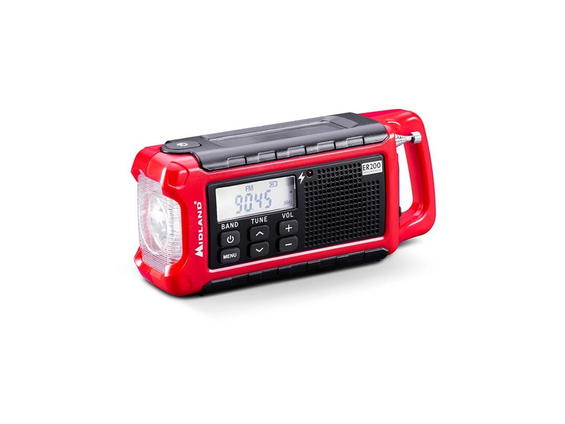 Rádio de Emergência Vermelho e Preto AQUAFORGE
