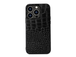 Capa De Couro De Vaca Com Camada Superior De Crocodilo Para Iphone 14 Pro