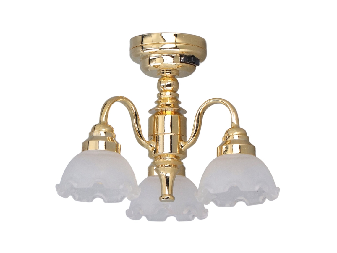 Lâmpada De Teto Para Casa De Bonecas, Candelabro Em Miniatura 1:12, Lâmpada De Teto Em Miniatura
