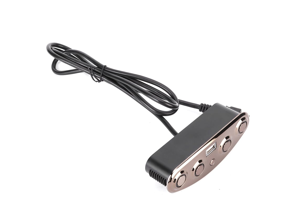 Carregador de socket com botões eletroplatados USB para sofá