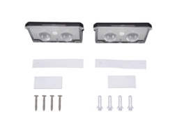 2pcs lâmpadas solares de cerca exterior Ip65 3 temperaturas de luz para jardim, pátio e deck | S/MARCA