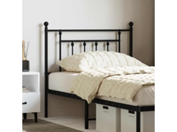 Vidaxl Cabeceira De Substituição 90 Cm Metal Preto