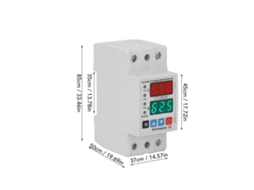 Protetor De Tensão E Corrente Ac220v 63a Com Display Duplo