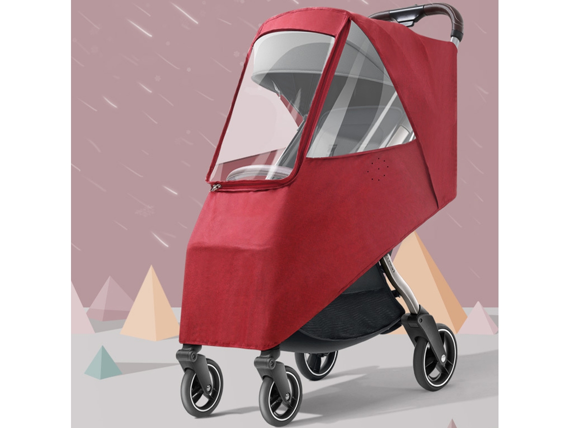 Primerox capa Chuva Universal para Carrinho Infantil Impermeável Protetor Contra Chuva Vento Poeira Vinho