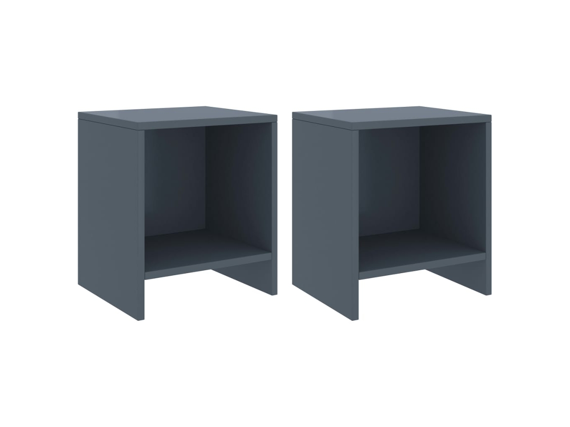 Bedside Cabinet, Bedside Cabinets Vidaxl Cinzeto Madeira De Pinho (n/a)