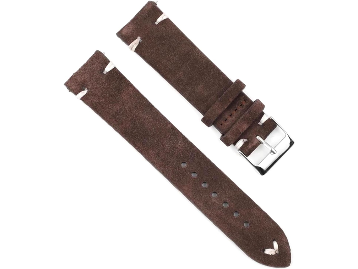 de Relógio em para Substituição 24mm Couro Confortável Simples Elegante Fivela Aço Inoxidável Água Resistente
