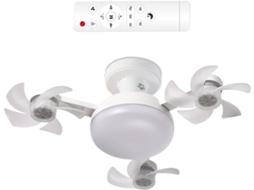 Ventilador De Teto Com Luz | Ventilador De Teto Compacto E27 | Iluminação Ajustável, Ventilação Sile Gokoco