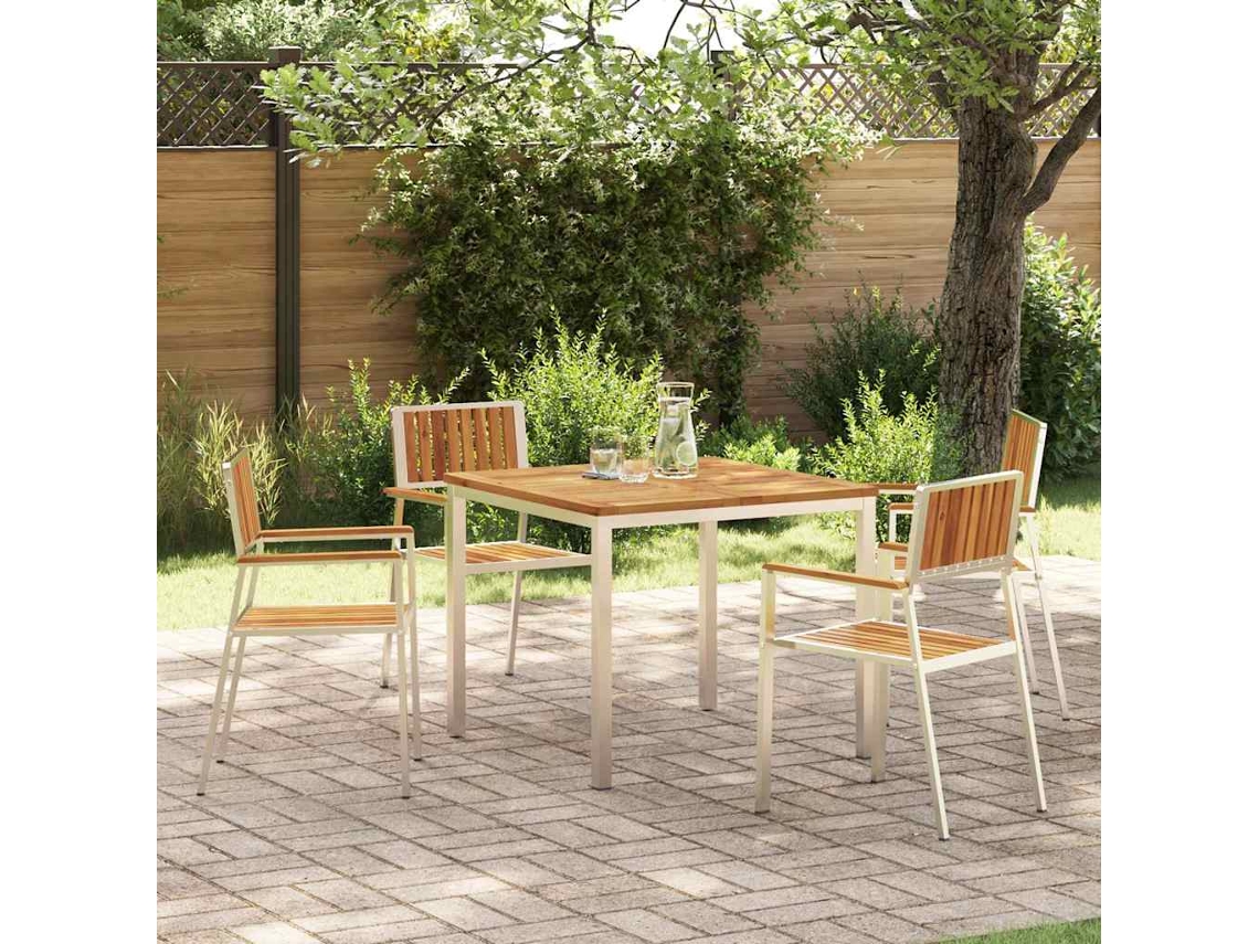 Vidaxl Conjunto De Jantar Para Exterior 5 Unid. 90 X 90 X 75 Cm