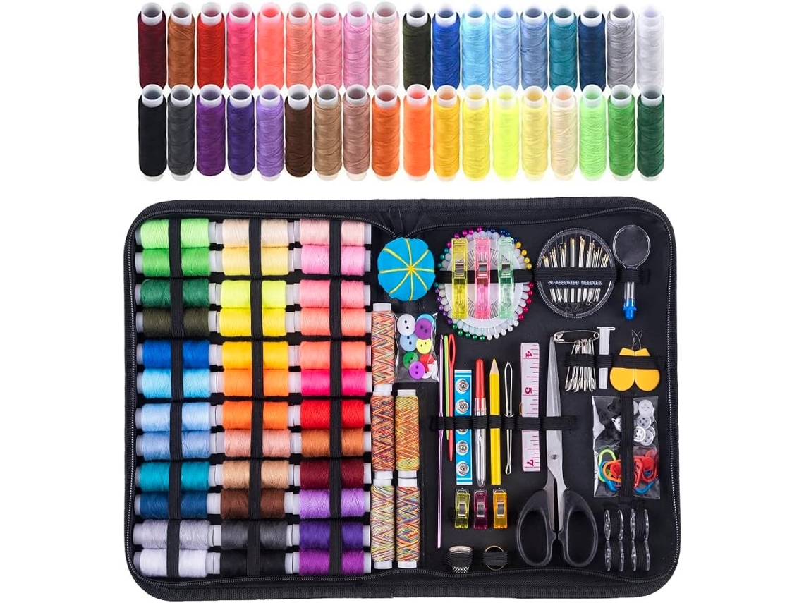 Kit de Costura com 200 Acessórios e 41 Carretéis XL AQUAFORGE