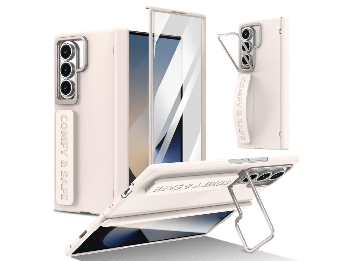 Capa Para Celular Com Suporte Para Lente Integrada E Alça De Pulso Para Samsung Galaxy Z Fold7