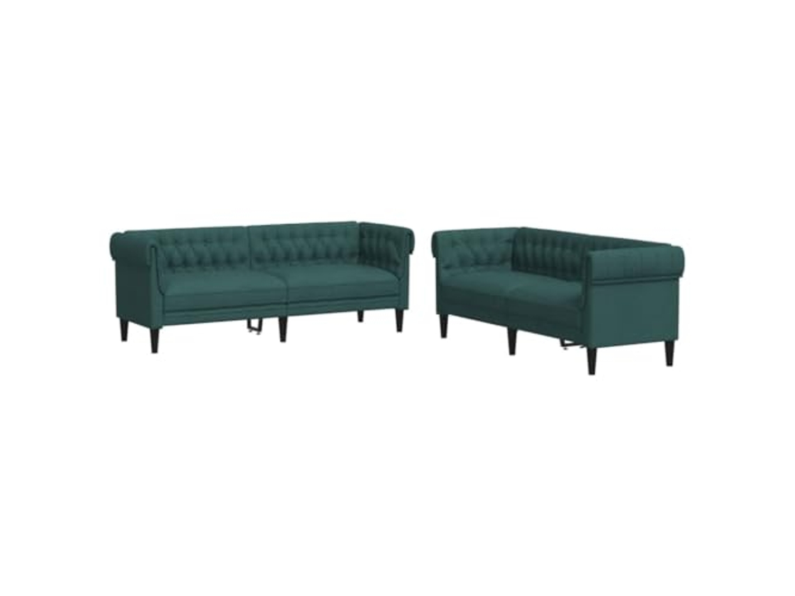 Sofa Set, Sofa Sets Vidaxl Verde Tecido (n/a)