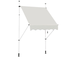 Toldo telescópico de proteção solar impermeável e repelente UV 150x120cm, bege NORTHIX