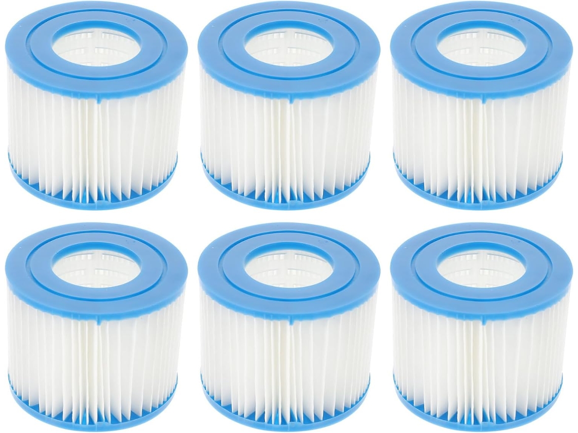 Pacote com 6 Cartuchos de Filtro Tipo Vi, Fabricados em Pet e Tecido Não Tecido, para Piscinas e Spas. Remove CHABERLU