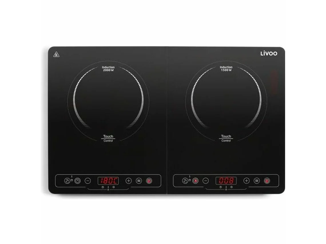 Fogão Portátil Elétrico LIVOO DOC236 (Nº queimadores 2 - Preto)