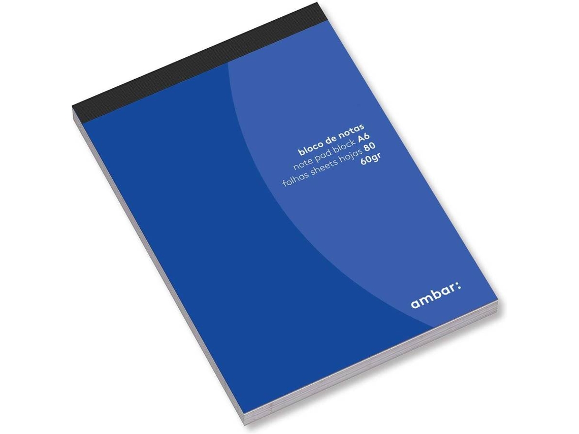 Bloco de Notas AMBAR Azul A6