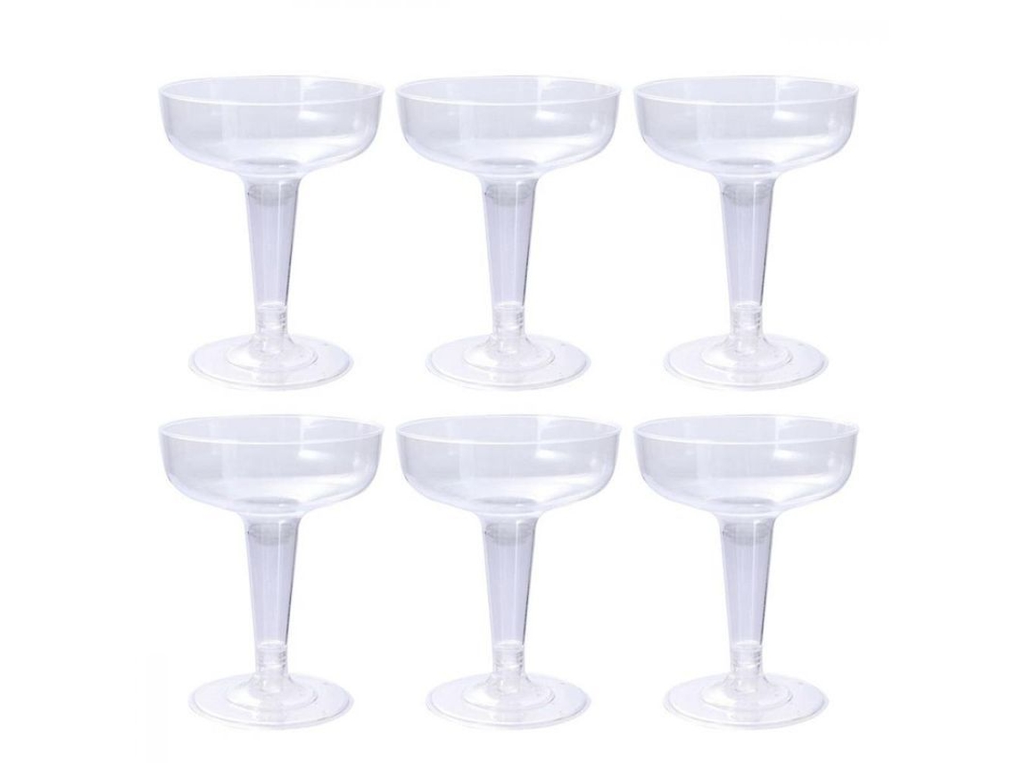 Rebe 20 Vasos Desechables de Cóctel Transparentes de Plástico para Fiestas Bodas Y Banquetes 8x8x12cm