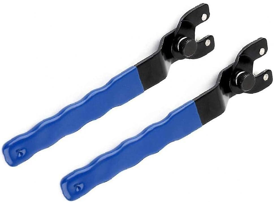 Juego de 2 Llaves Ajustables 200mm para Desmontaje de Amoladoras Ángulo Y Sierra Circular Color Azul