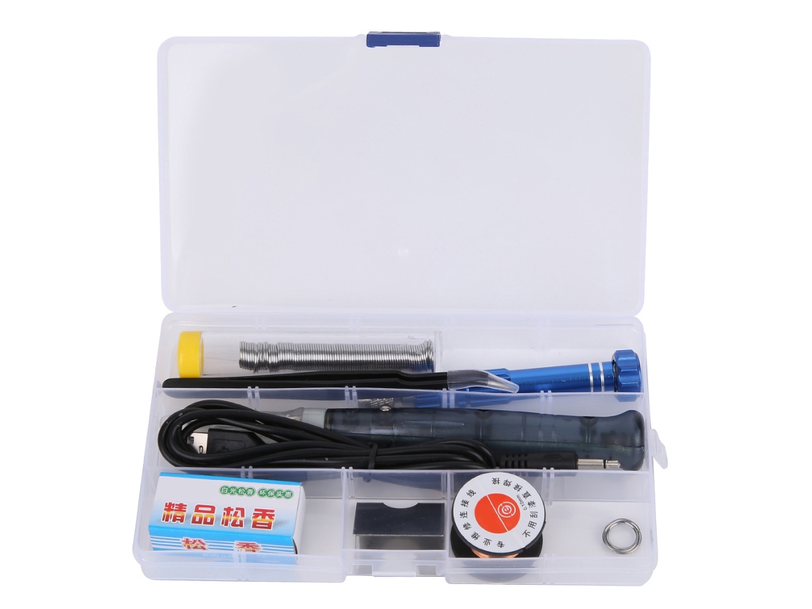 Kit De Soldadura Eléctrica Mini Portátil Usb Com Ponta Ajustável De Temperatura Para Reparos E Manutenção