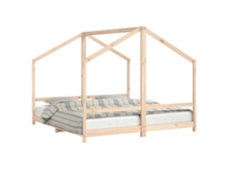 Kids Bed Frame, Kids Bed Frames Vidaxl Marrom Madeira De Pinho (2 X (90 X 190) Cm)