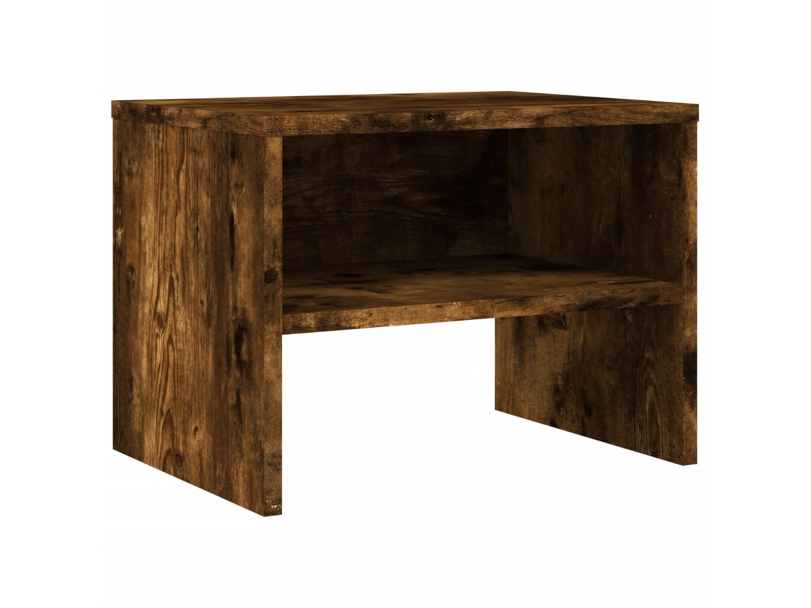 Bedside Cabinet, Bedside Cabinets Vidaxl Marrom Madeira Processada (n/a)