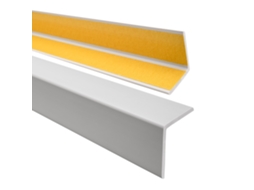 Perfil Angular Autoadesivo Quest Pvc 27x27 Mm, L-form, Cinza Claro, 110 Cm