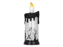 Luz de Vela Halloween com Globo de Neve Led, decorativa, sem chama, pisca | S/MARCA