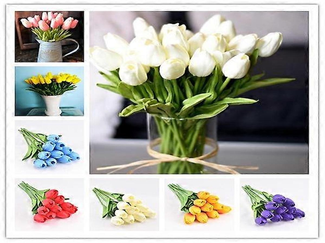 Tulipas Artificiais - 1510 Peças, 1 Peça - Pu, 3 Cm - Para Interiores E Exteriores E Casas | Lurélia