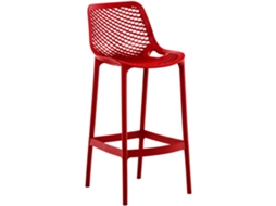 Banco de bar exterior Air vermelho CLP
