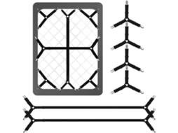 Jogo De Lençóis De 6 Peças Com Elástico Para Garantir Um Ajuste Perfeito Em Uma Cama De Casal E Melhorar A Qualidade Do Sono Aquaforge (preto)