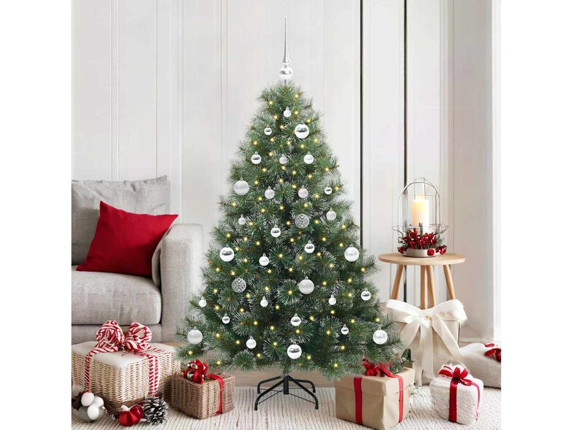 Vidaxl Árvore De Natal Artificial Com 150 Leds Verde 150 Cm Pe E Pvc