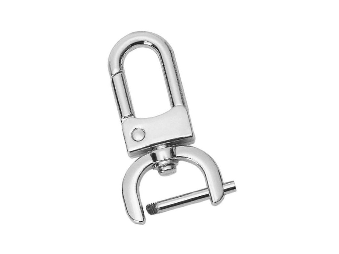 Ganchillo De Rotación Desmontable De Aleación De Zinc, Clasp Cangrejo Metal Para Bolsos, Talla L Plateado Blanco L
