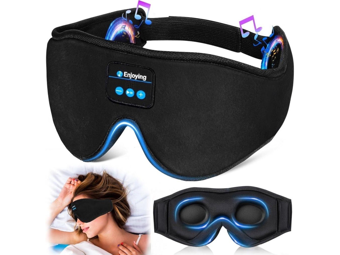 Máscara de Dormir 3d Sem Fio com Fones de Ouvido Bluetooth e Música AQUAFORGE