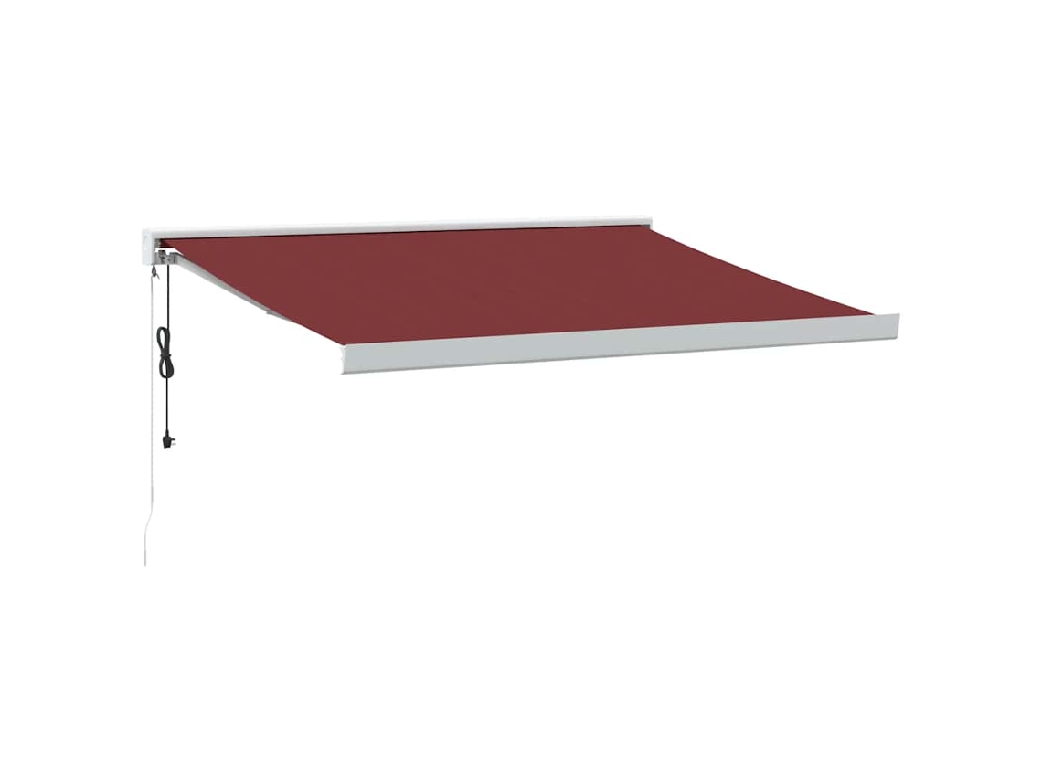 Vidaxl Toldo Retrátil Automático 350x250 Cm Bordô