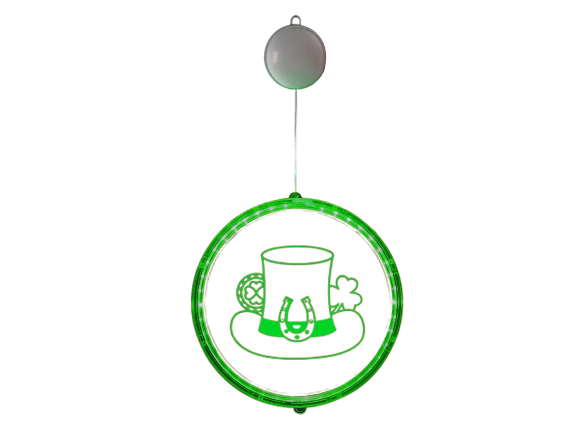 2026 luz Decorativa de São Patrício com Trevo Shamrock, Sinal de Luz Led Verde para Festa, Decoração Interior e Exterior